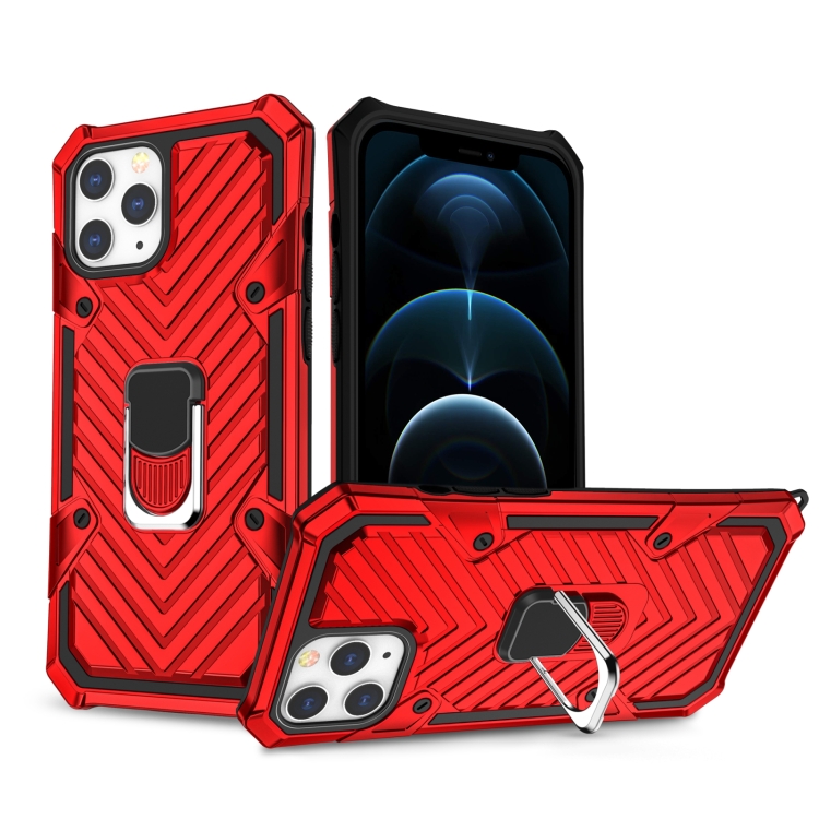 

Cool Armor PC + TPU Shockproof Case with 360 Degree Rotation Ring Holder For iPhone 12 Pro Max(Red)