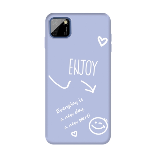 

For Huawei Y5p (2020) Enjoy Smiley Heart Pattern Shockproof TPU Case(Light Purple)