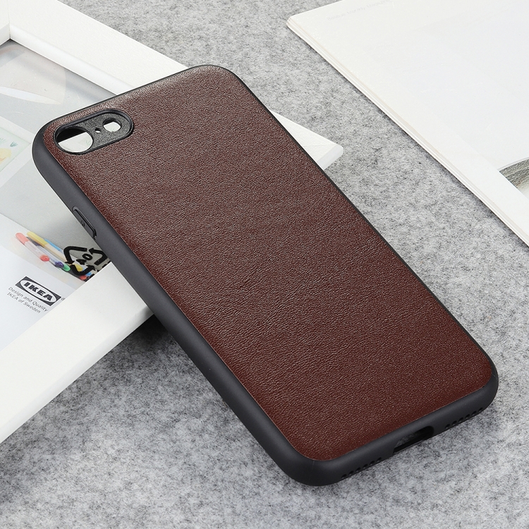 

Lambskin Texture Protective Case For iPhone SE 2020 / 8 / 7(Brown)