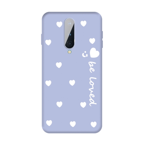 

For OnePlus 8 Small Smiley Heart Pattern Shockproof TPU Case(Light Purple)