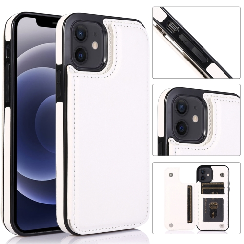 

Shockproof PU + TPU Leather Case with Card Slots & Holder & Photo Frame & Wallet For iPhone 12 mini(White)