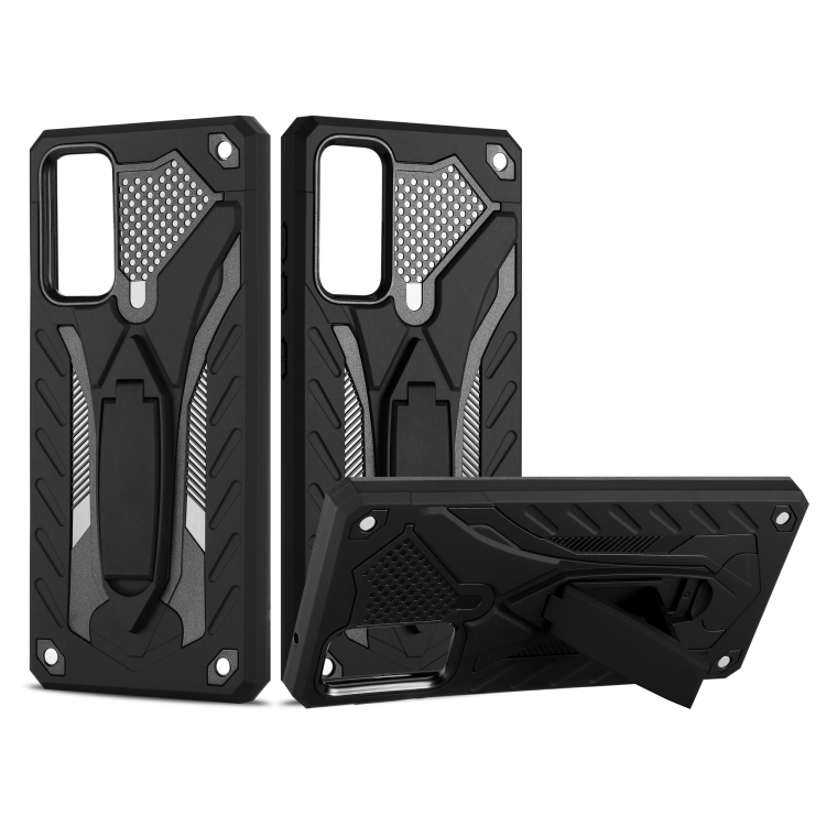

For Samsung Galaxy S20 FE Shockproof TPU + PC Protective Case with Holder(Black)