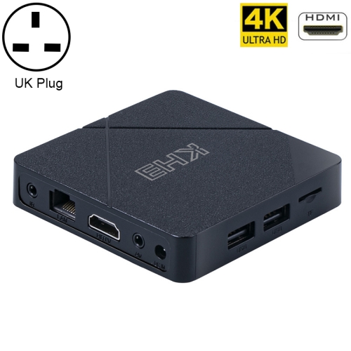 

KH3 4K Smart TV Box with Remote Control, Android 10.0, Allwinner H313 Quad Core ARM Cortex A53,2GB+16GB, Support LAN, AV, HDMI, USBx2,TF Card, Plug Type:UK Plug