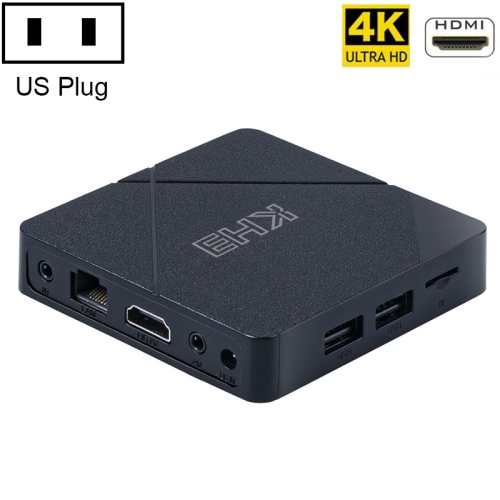 

KH3 4K Smart TV Box with Remote Control, Android 10.0, Allwinner H313 Quad Core ARM Cortex A53,2GB+16GB, Support LAN, AV, HDMI, USBx2,TF Card, Plug Type:US Plug