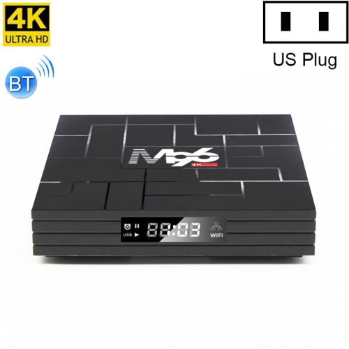 

M96 4K Smart TV Box, Android 9.0, RK3318 Quad-Core 64bit Cortex-A53, 2GB+16GB, Support LAN, AV, HDMI, USB, TF Card, 2.4G/5G WIFI, Plug Type:US Plug