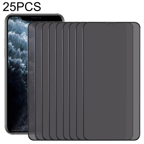 

25 PCS Anti-peeping Plasma Oil Coated High Aluminum Wear-resistant Tempered Glass Film For iPhone XS Max