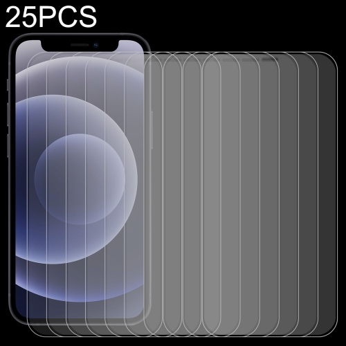 

25 PCS Frosted Bright Edge Anti-fingerprint Tempered Glass Film For iPhone 12 mini