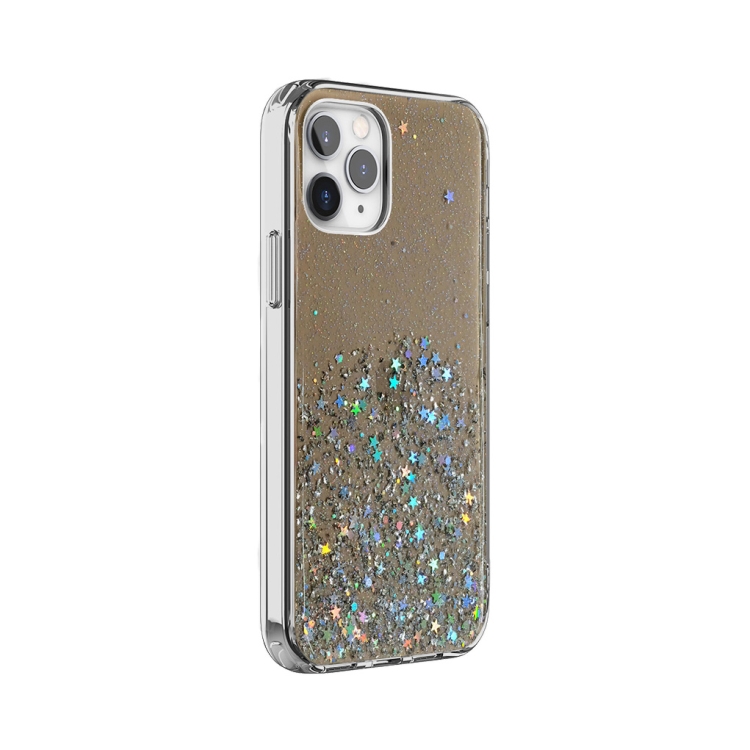 

Stars Pattern Dropping Glue TPU Shockproof Protective Case For iPhone 12 mini(Brown)
