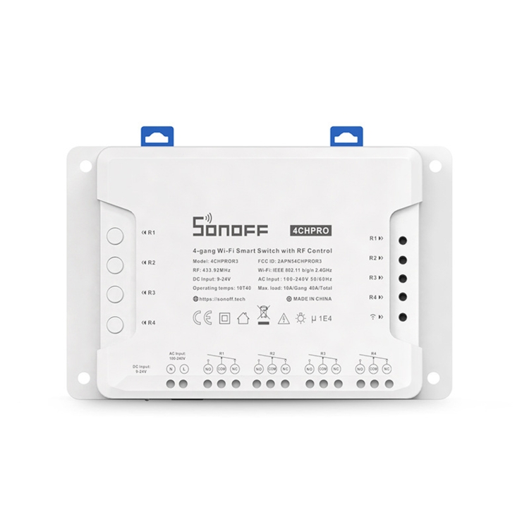 

Sonoff 4CHPROR3 Mobile Phone Smart Home Switch Four-way Controller, Support Long-range Control Timing