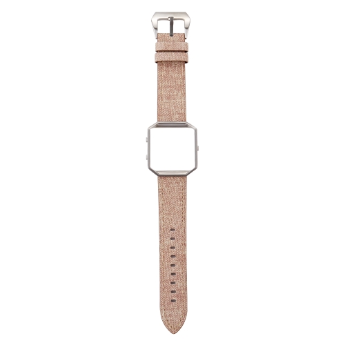 

For Fitbit Blaze Cowboy Texture Genuine Leather Replacement Strap Watchband(Pink)