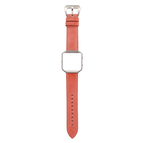 

For Fitbit Blaze Fresh Style Genuine Leather Replacement Strap Watchband(Orange)