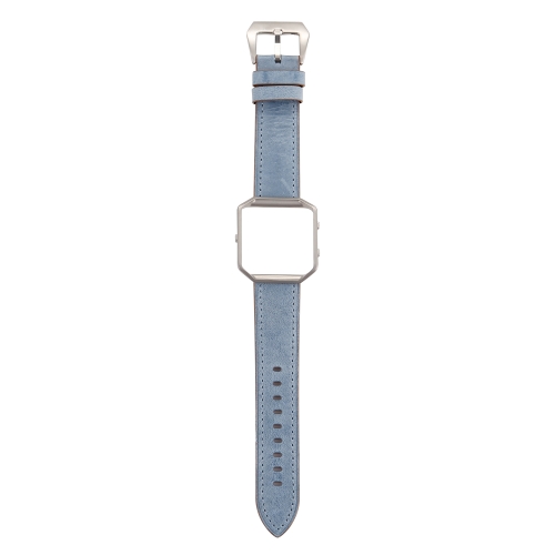 

For Fitbit Blaze Fresh Style Genuine Leather Replacement Strap Watchband(Blue)