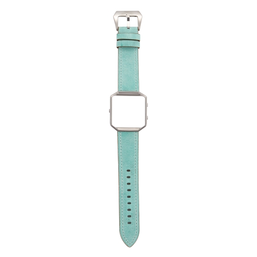 

For Fitbit Blaze Fresh Style Genuine Leather Replacement Strap Watchband(Green)