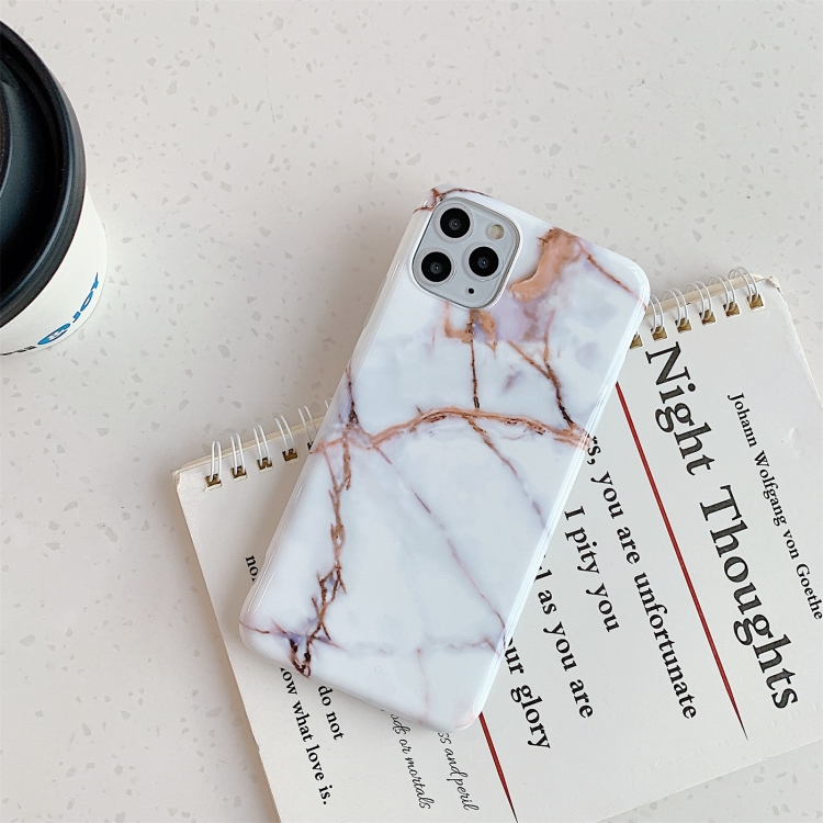 

Marble Pattern TPU Protective Case For iPhone 12 mini(White Khaki)