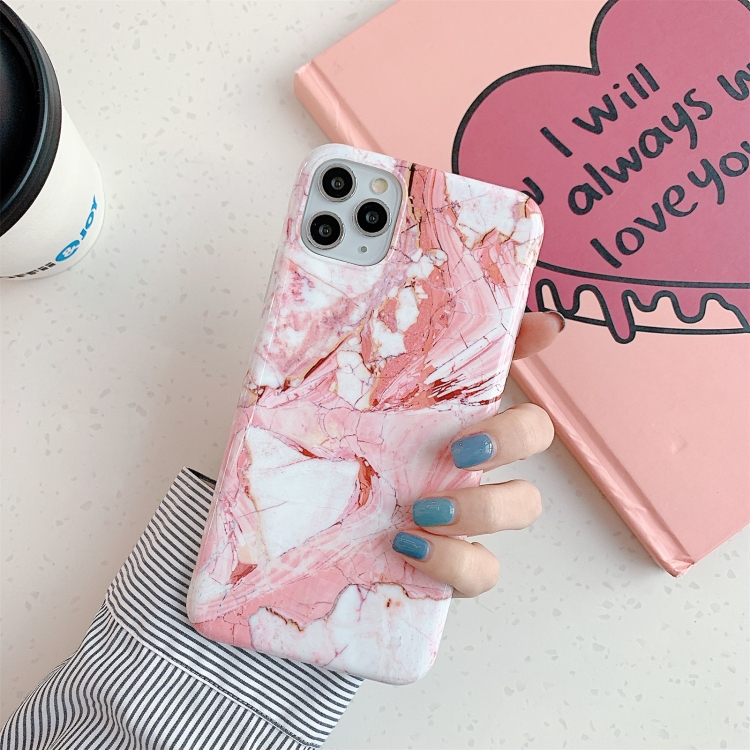 

Marble Pattern TPU Protective Case For iPhone 12 mini(Pink)
