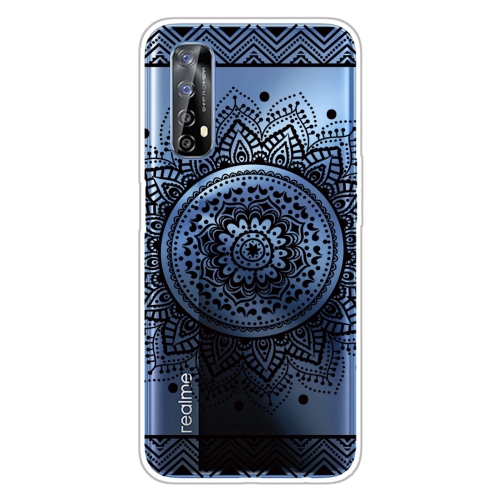 

For OPPO Realme 7 Colored Drawing Clear TPU Cover Protective Cases(Mandala)