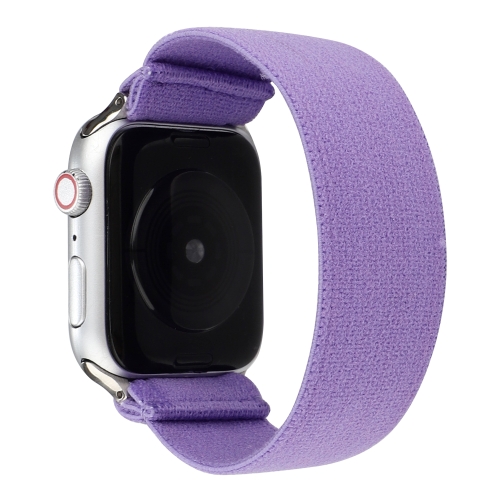 

Solid Color Silicone Replacement Strap Watchband For Apple Watch Series 6 & SE & 5 & 4 44mm / 3 & 2 & 1 42mm(Purple)