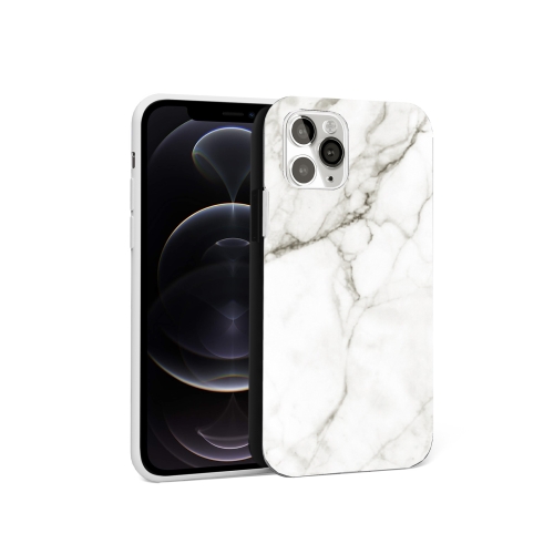 

Glossy Marble Pattern TPU Protective Case For iPhone 12 / 12 Pro(White)