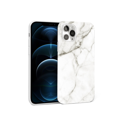 

Glossy Marble Pattern TPU Protective Case For iPhone 12 Pro Max(White)