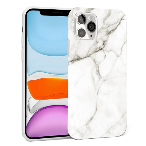 

Glossy Marble Pattern TPU Protective Case For iPhone 11(White)
