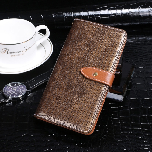 

For Doogee N20 Pro idewei Crocodile Texture Horizontal Flip Leather Case with Holder & Card Slots & Wallet(Gold)