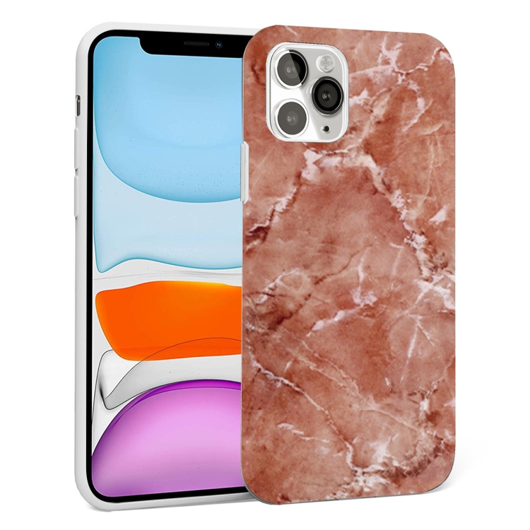 

Glossy Marble Pattern TPU Protective Case For iPhone 11(Vermilion)