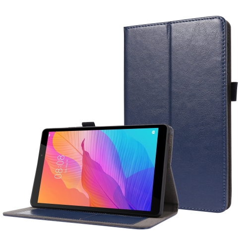 

For Huawei MatePad T8 Crazy Horse Texture Horizontal Flip Leather Case with 2-folding Holder & Card Slot(Dark Blue)