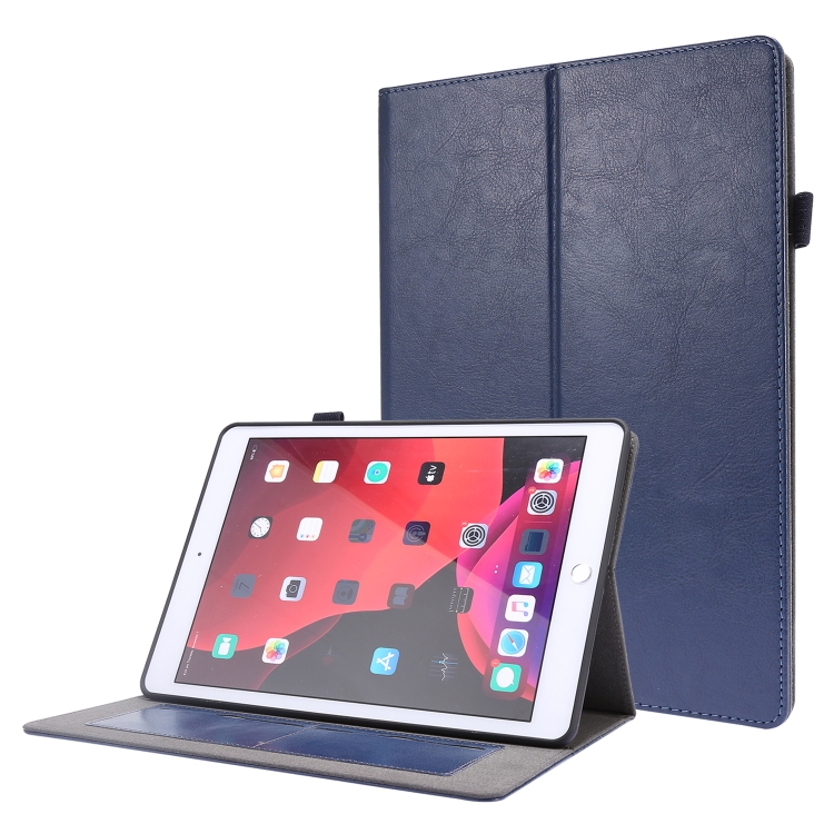 

For iPad 10.2 / iPad Pro 10.5 Crazy Horse Texture Horizontal Flip Leather Case with 2-folding Holder & Card Slot(Dark Blue)