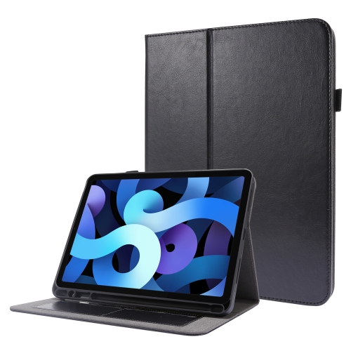 

For iPad Pro 12.9 inch (2020) Crazy Horse Texture Horizontal Flip Leather Case with 2-folding Holder & Card Slot(Black)