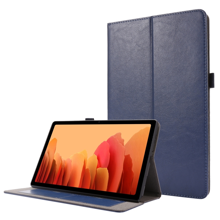 

For Samsung Galaxy Tab A7 (2020) Crazy Horse Texture Horizontal Flip Leather Case with 2-folding Holder & Card Slot(Dark Blue)