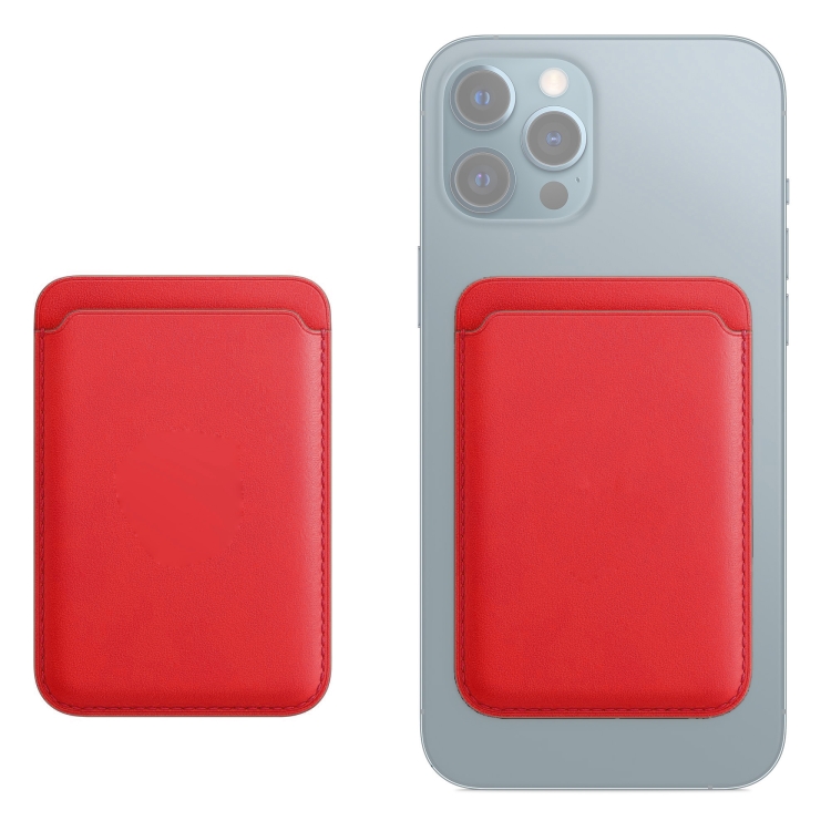 

Leather Wallet Pouch Card Holder Card Case with Magsafing Magnetic for iPhone 12 mini, iPhone 12, iPhone 12 Pro, iPhone 12 Pro Max (Red)