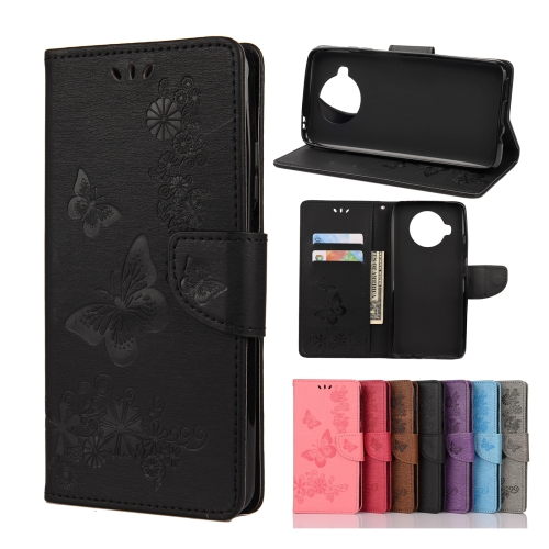 

For Xiaomi Mi 10T Lite 5G Butterflies Embossing Horizontal Flip Leather Case with Holder & Card Slots & Wallet(Black)