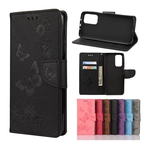 

For Xiaomi Mi 10T Pro 5G Butterflies Embossing Horizontal Flip Leather Case with Holder & Card Slots & Wallet(Black)