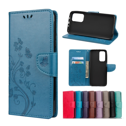 

For Xiaomi Mi 10T Pro 5G Butterflies Love Flowers Embossing Horizontal Flip Leather Case with Holder & Card Slots & Wallet(Blue)