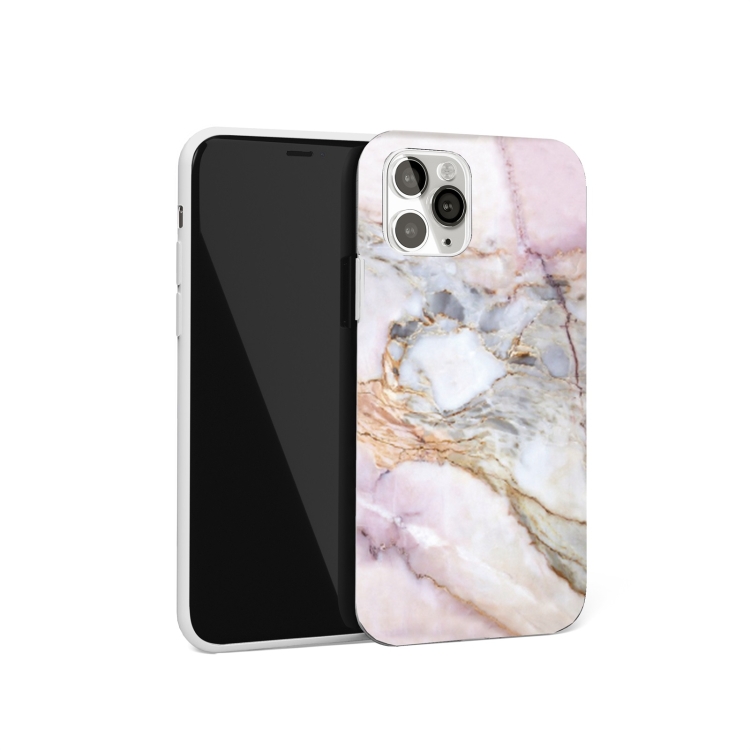 

Glossy Marble Pattern TPU Protective Case For iPhone 11(Purple Grey)