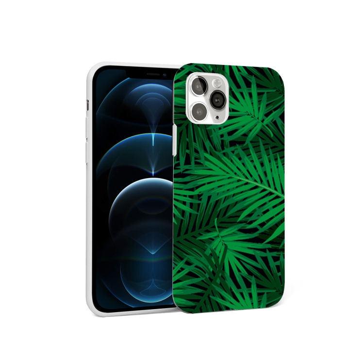 

Glossy Plant Pattern TPU Protective Case For iPhone 12 Pro Max(Palm Leaf)