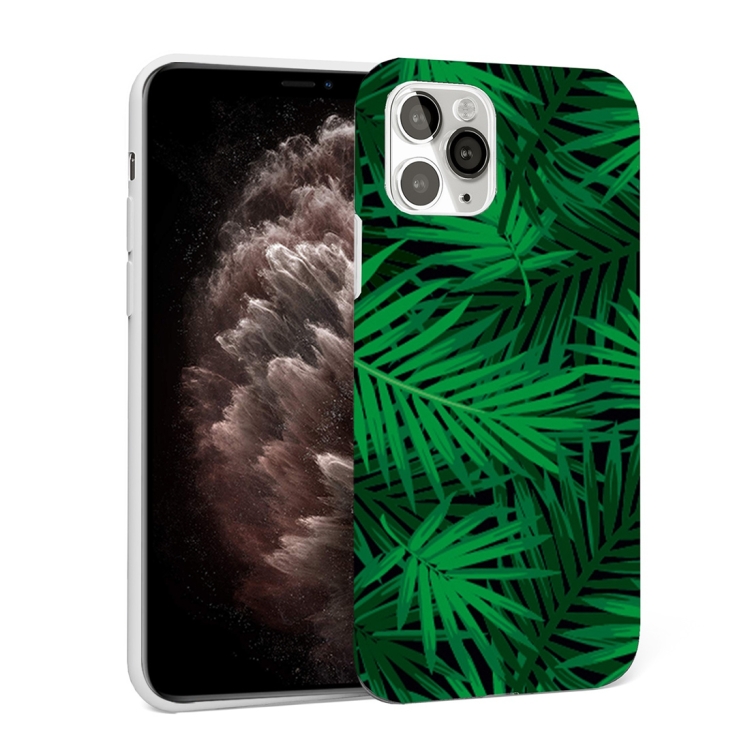 

Glossy Plant Pattern TPU Protective Case For iPhone 11 Pro Max(Palm Leaf)