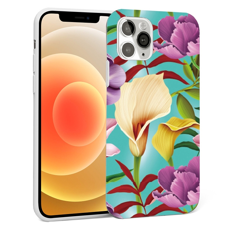 

Glossy Flower Pattern TPU Protective Case For iPhone 12 mini(F4)
