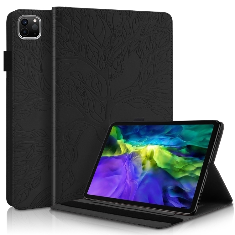 

Life Tree Series Horizontal Flip Leather Case with Holder & Card Slots & Pen Slot & Sleep / Wake-up Function For iPad Pro 11 (2020)(Black)
