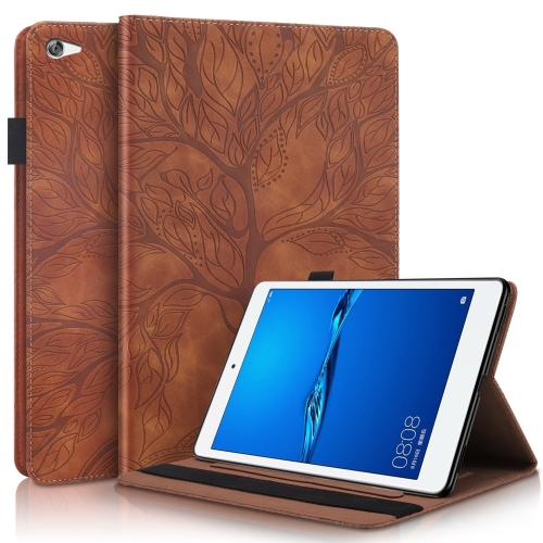 

For Huawei Mediapad M5 Lite / C5 10.1 inch Life Tree Series Horizontal Flip Leather Case with Holder & Card Slots & Pen Slot(Brown)