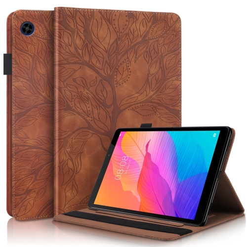 

For Huawei MatePad T8 8 inch Life Tree Series Horizontal Flip Leather Case with Holder & Card Slots & Pen Slot(Brown)