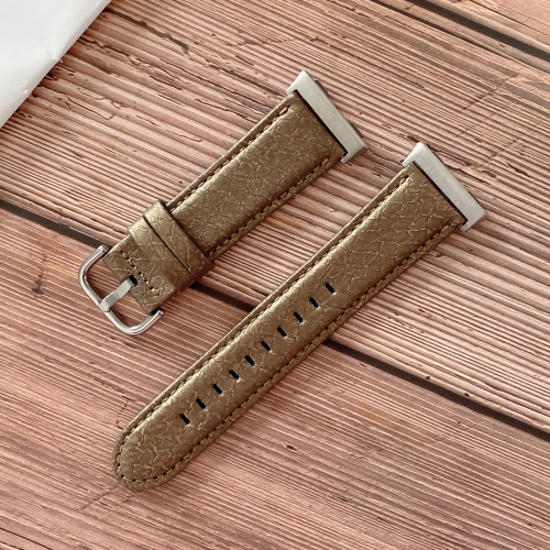 

For OPPO Watch 41mm Shell Texture Replacement Strap Watchband(Brown)