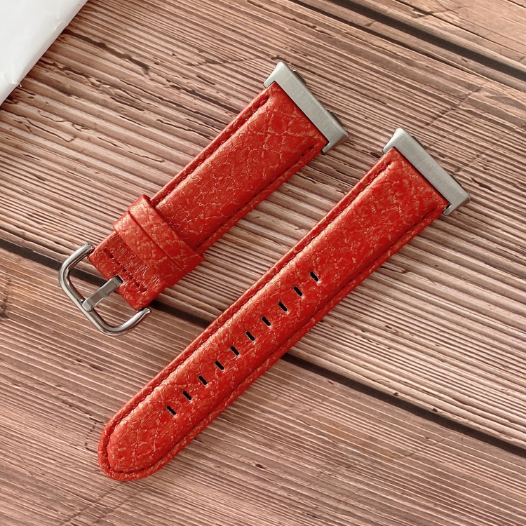 

For OPPO Watch 46mm Shell Texture Replacement Strap Watchband(Red)