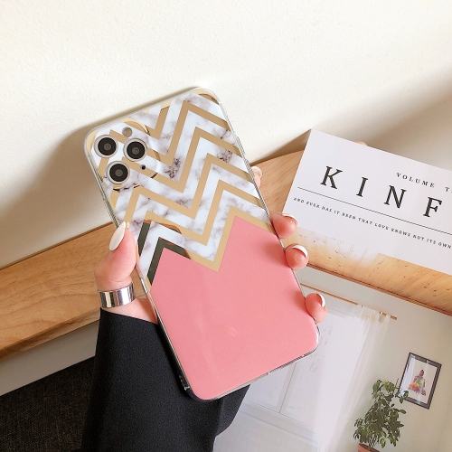 

Electroplating Stitching Marble Pattern TPU Protective Case For iPhone 11 Pro(M Line Pattern)