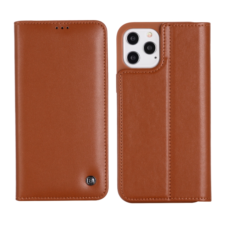 

GEBEI PU+TPU Horizontal Flip Protective Case with Holder & Card Slots For iPhone 12 mini(Brown)