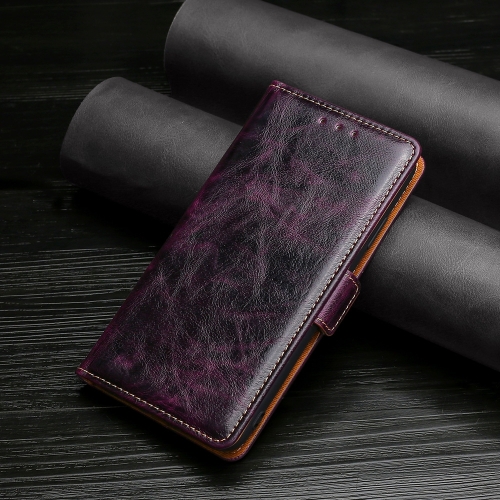 

For OnePlus Nord N100 Knead Pattern Texture Side Buckle Horizontal Flip Leather Case with Holder & Card Slots(Purple)