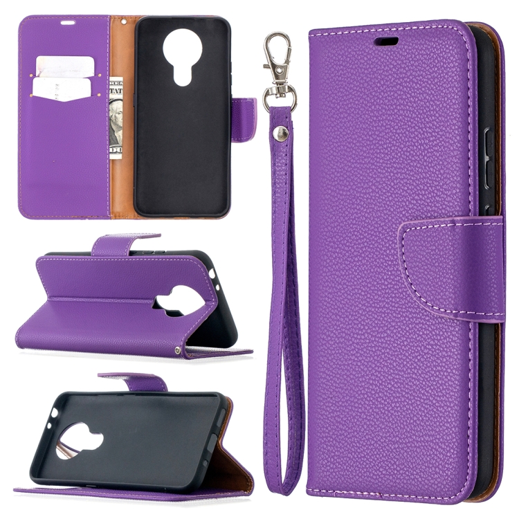 

For Nokia 3.4 Litchi Texture Pure Color Horizontal Flip Leather Case with Holder & Card Slots & Wallet & Lanyard(Purple)