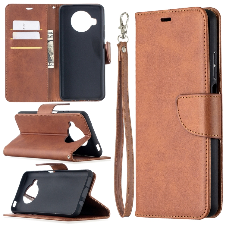 

For Xiaomi Mi 10T Lite 5G Retro Lambskin Texture Pure Color Horizontal Flip PU Leather Case with Holder & Card Slots & Wallet & Lanyard(Brown)