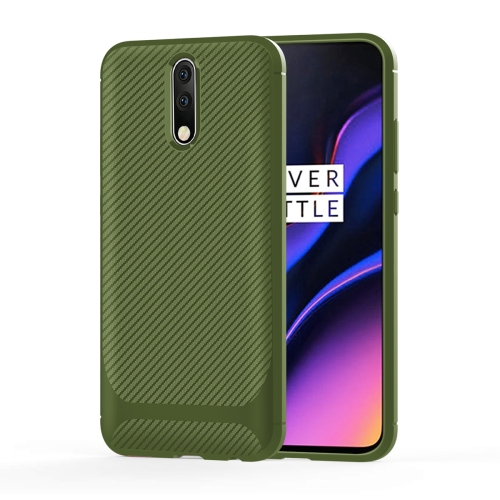 

For OPPO K3 / Realme X Carbon Fiber Texture Shockproof TPU Protective Case(Green)