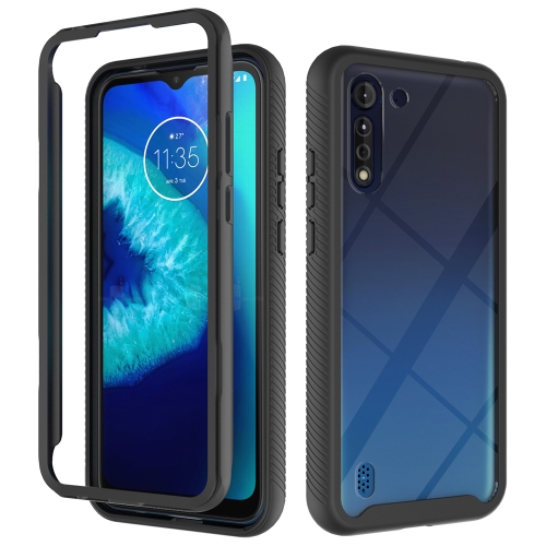 

For Motorola Moto G8 Power Lite Starry Sky Solid Color Series Shockproof PC + TPU Protective Case(Black)